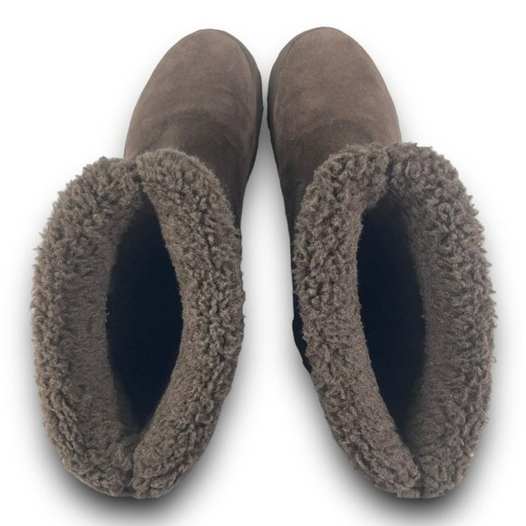 Skechers Go Walk Move Cuddly Boots 13695 Mid Calf Chocolate Brown Women 8.5 - Picture 7 of 9